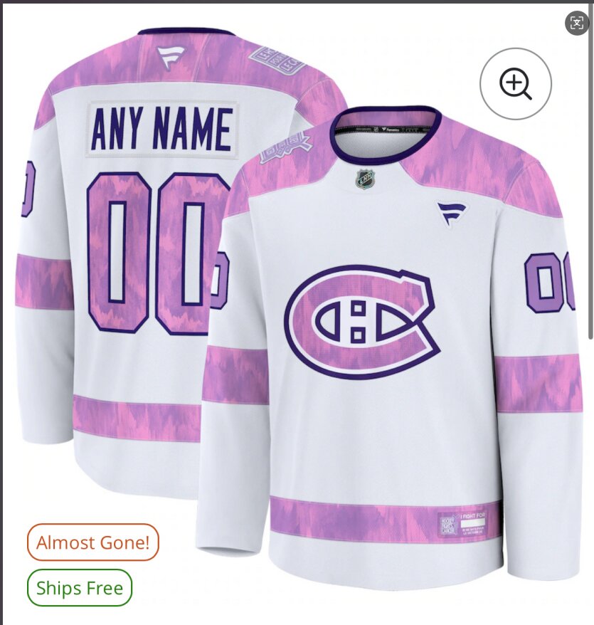 NHL Men adidas Montreal Canadiens white and purple Customized Jersey